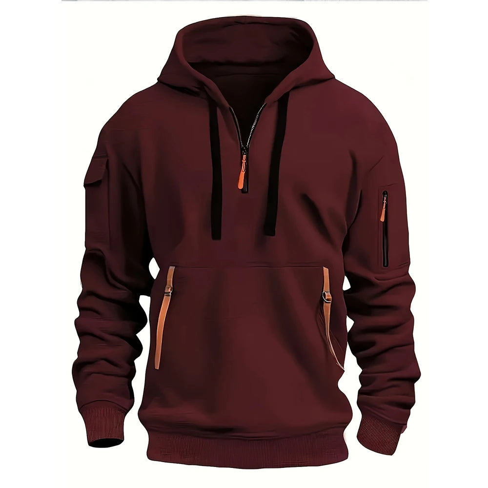 FlexFit Hoodie| Men's casual sports hoodie, spring and autumn fashion arm pocket