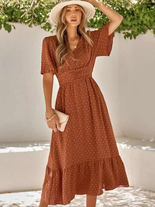 SunLore™ Boho Maxi Dress - Vintage boho elegance for your summer escape.