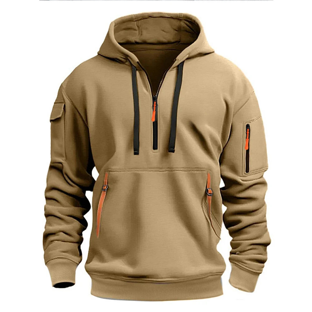 FlexFit Hoodie| Men's casual sports hoodie, spring and autumn fashion arm pocket